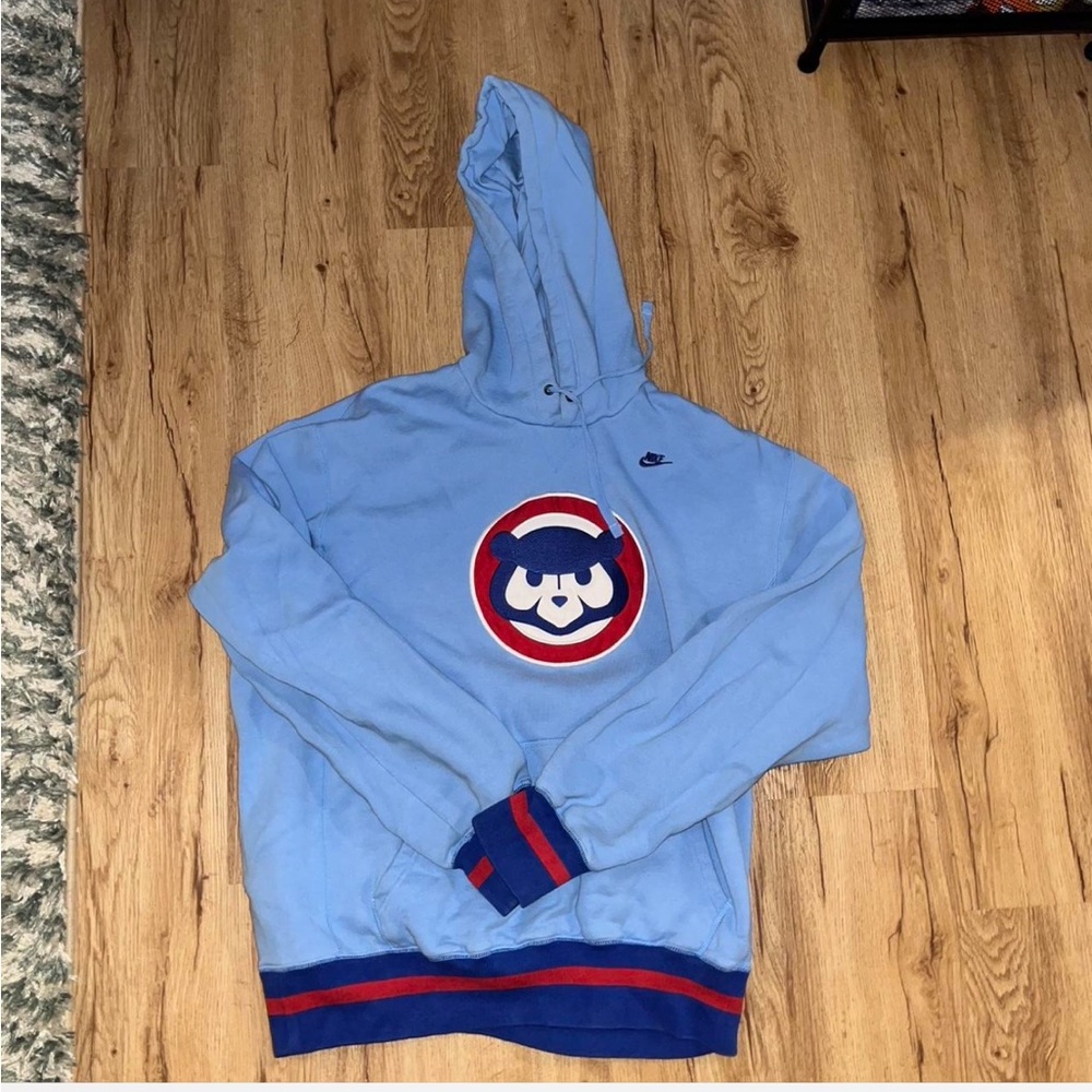 Nike Light Blue Men's Chicago Cubs Hoodie